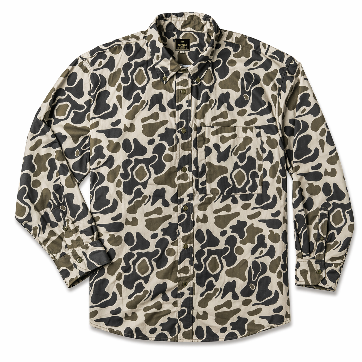 Stonecamp Flannel: Heybo Traditions Camo Olive