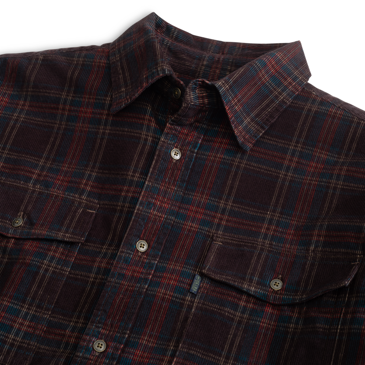 Darden Corduroy Shirt: Red Mahogany