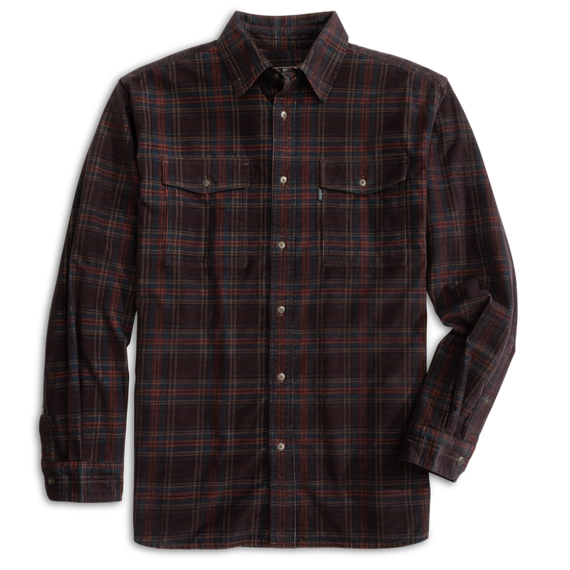 Darden Corduroy Shirt: Red Mahogany