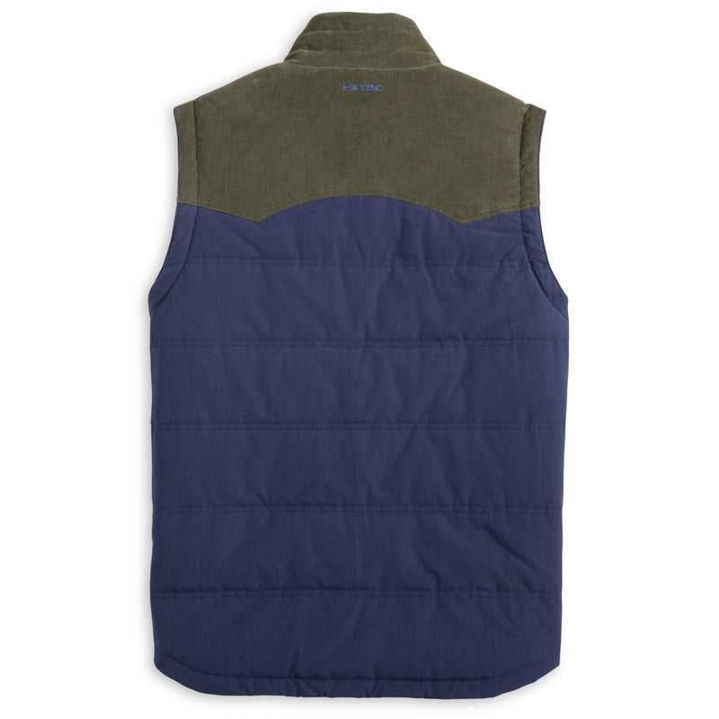 Corduroy Rancher Vest: Navy