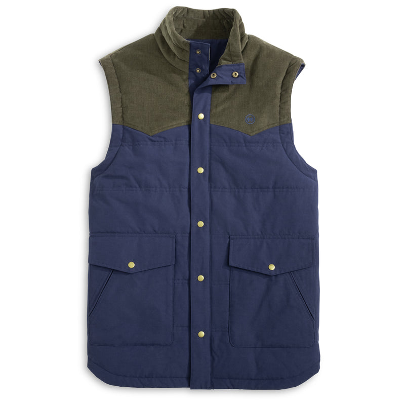 Corduroy Rancher Vest: Navy