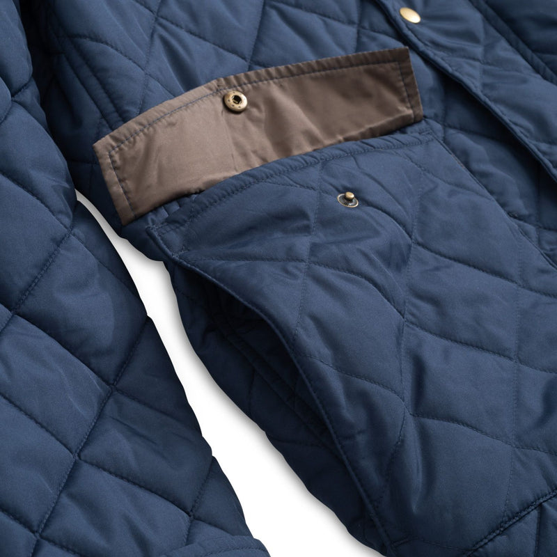 Evans Quilted Jacket: Navy