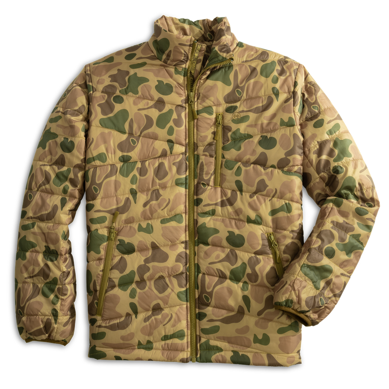 Open Country Down Jacket: Heybo Traditions Camo