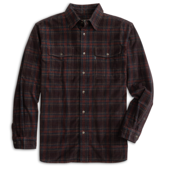 Darden Corduroy Shirt: Red Mahogany