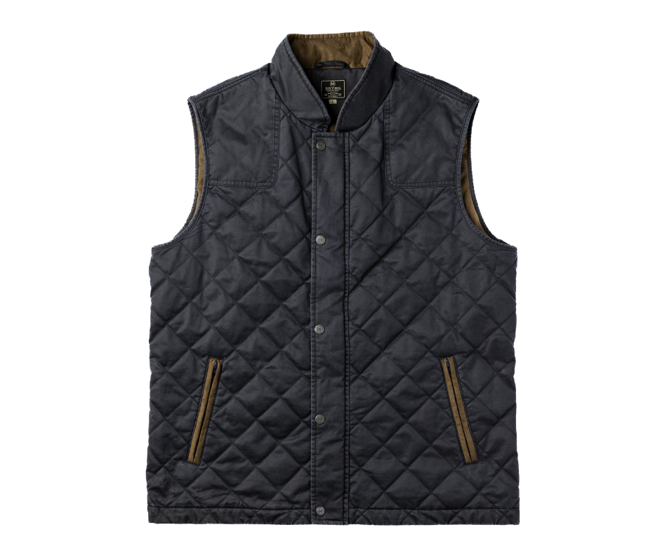 Warner Quilted Vest: Black