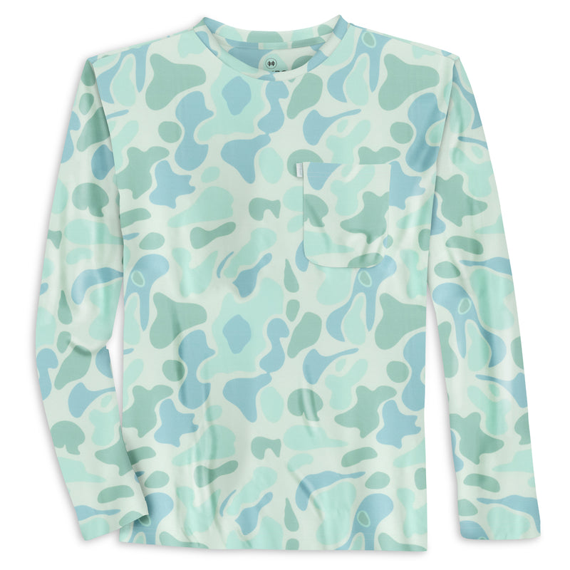 Oceanside Crewneck: Heybo Traditions Camo Green