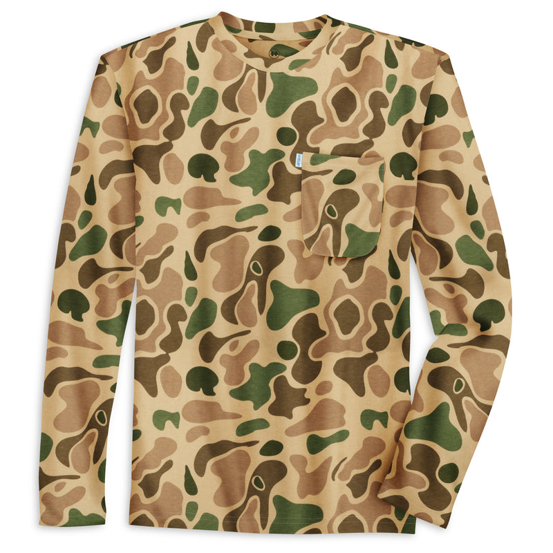 Oceanside Crew Neck: Traditions Camo Brown