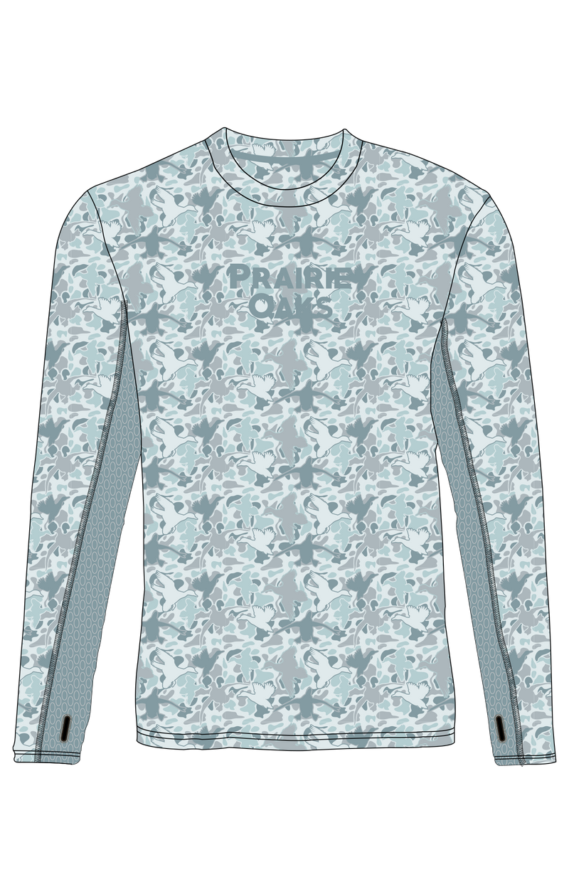 Bottoms Crewneck: Blue Duck Camo