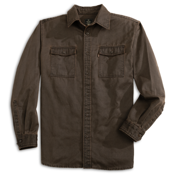 Keel Antique Cotton Button Down: Brown