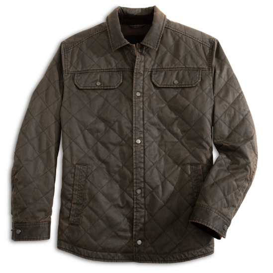 Keel Antique Cotton Jac Shirt Jacket: Brown