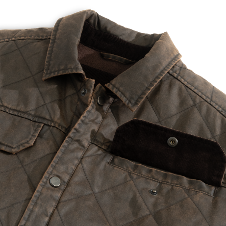 Keel Antique Cotton Jac Shirt Jacket: Brown