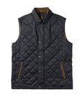 Warner Quilted Vest: Black
