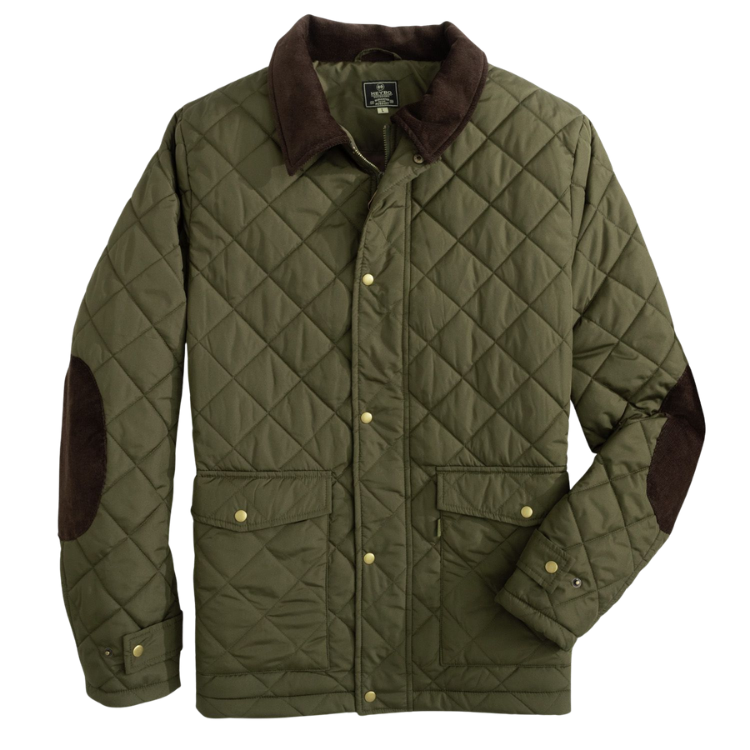 Evans Quilted Jacket: Olive
