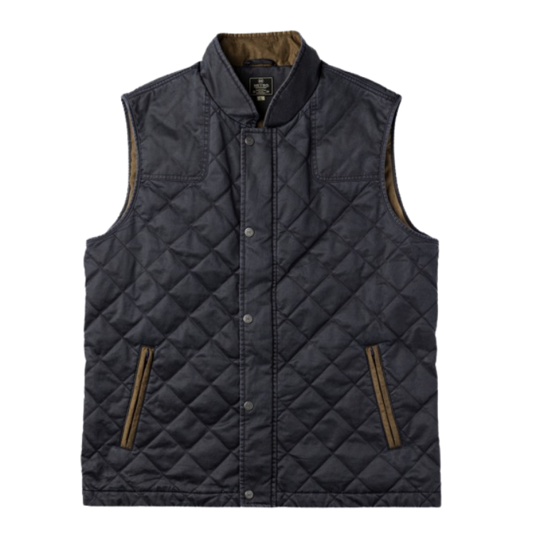 Warner Quilted Vest: Black