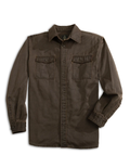 Keel Antique Cotton Button Down: Brown