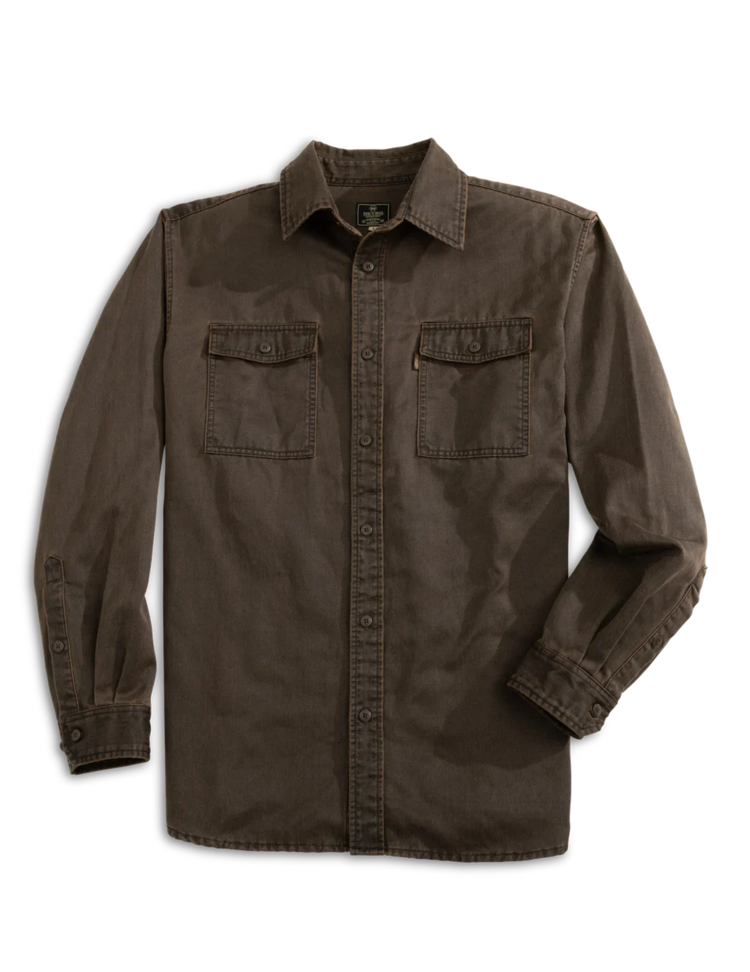 Keel Antique Cotton Button Down: Brown