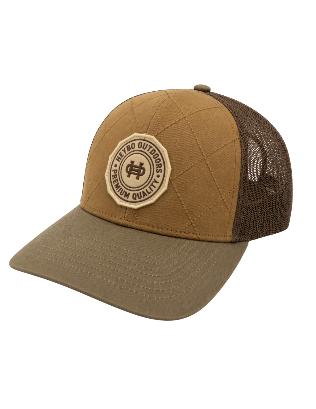 Camel Quilted Icon Trucker