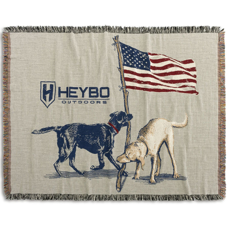 Woven Throw: Labs and Flags
