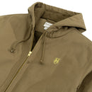 Quilted Lined Hooded Duck Jacket: Olive