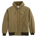 Quilted Lined Hooded Duck Jacket: Olive