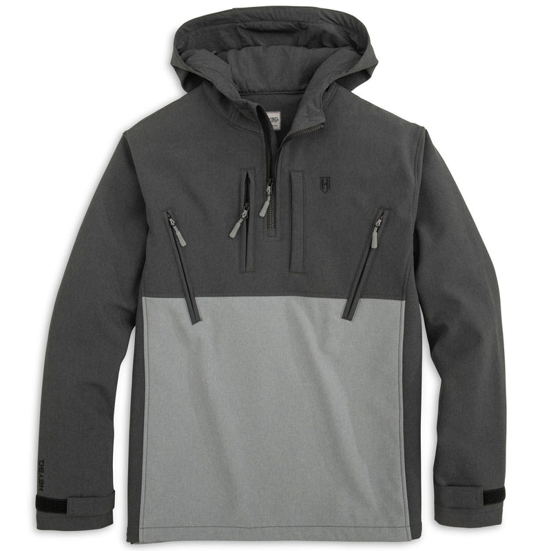 Heathered Hooded Landing Zone: Black